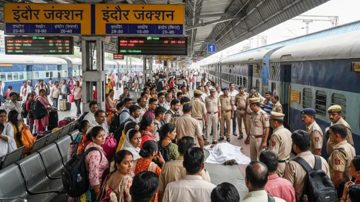 इंदौर रेलवे स्‍टेशन पर हादसा, ट्रेन पकड़ने के चक्‍कर में ग्‍वालियर के युवक की गिरकर मौत