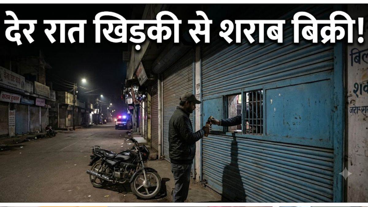 ग्वालियर में आधी रात शराब का खेल, शटर बंद कर खिड़की से बिक्री, ग्राहकों से वसूले जा रहे मनमाने दाम