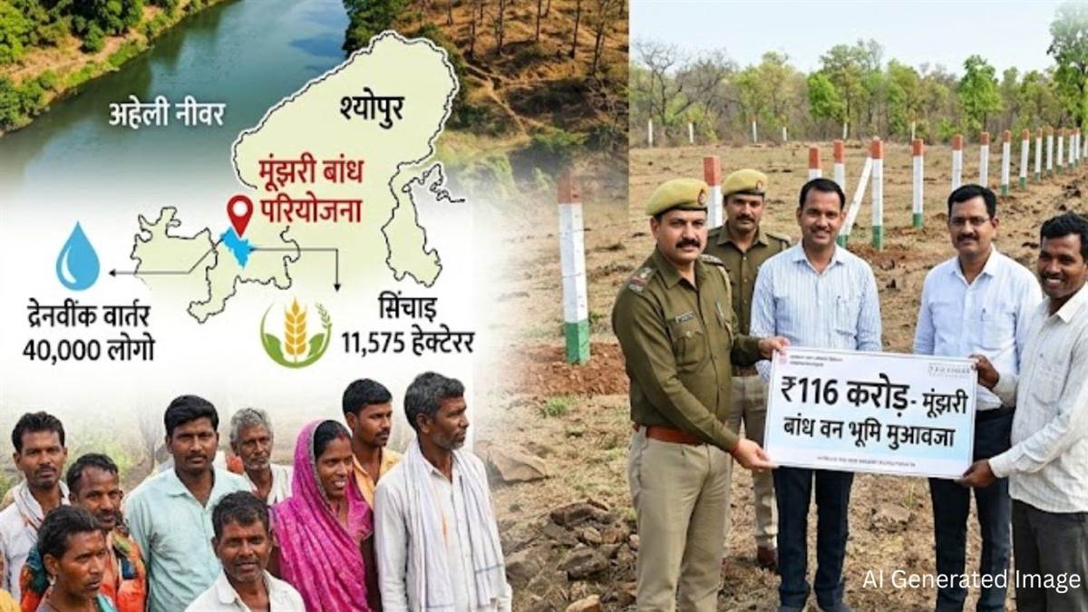 श्योपुर में मूंझरी बांध परियोजना को मिली गति: जल संसाधन विभाग ने वन विभाग को दिए 116 करोड़, अब NTCA से ली जाएगी NOC