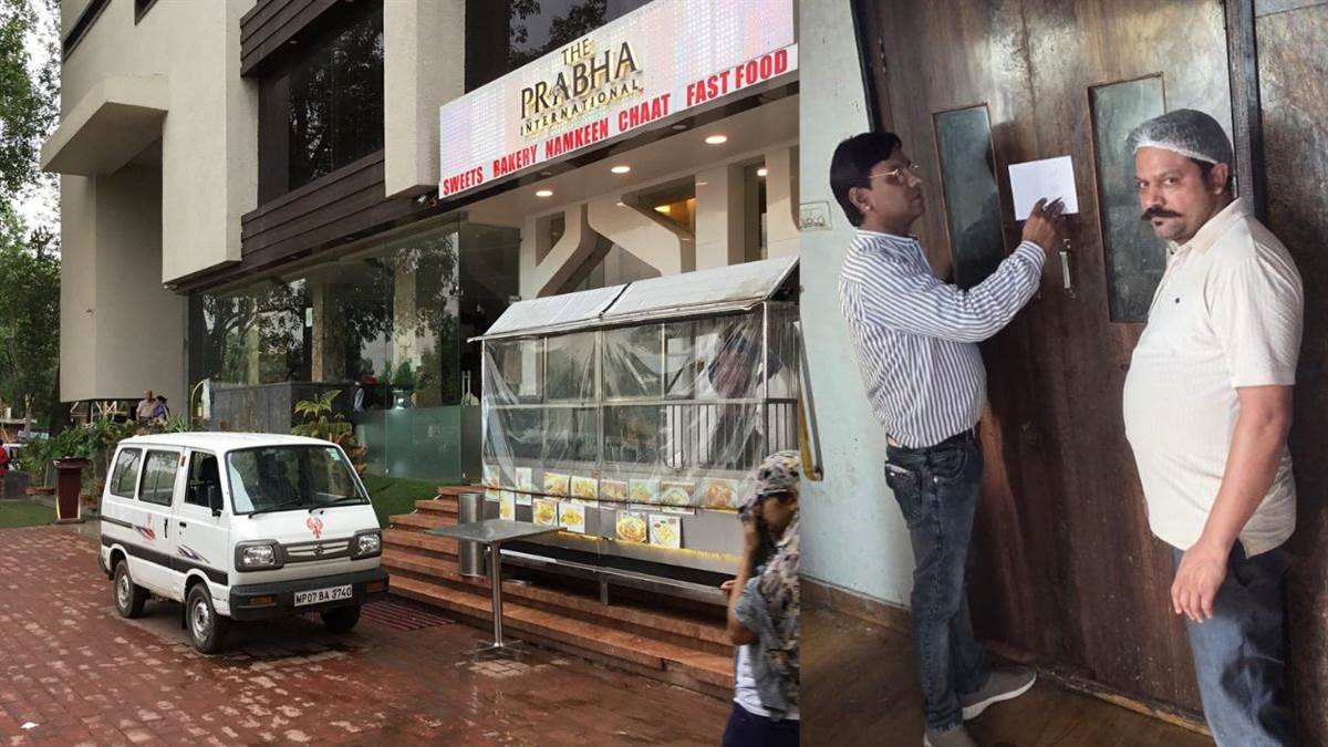 ग्वालियर के द प्रभा इंटरनेशनल होटल की किचन सील, एक ही फ्रीजर में मिला वेज-नॉनवेज