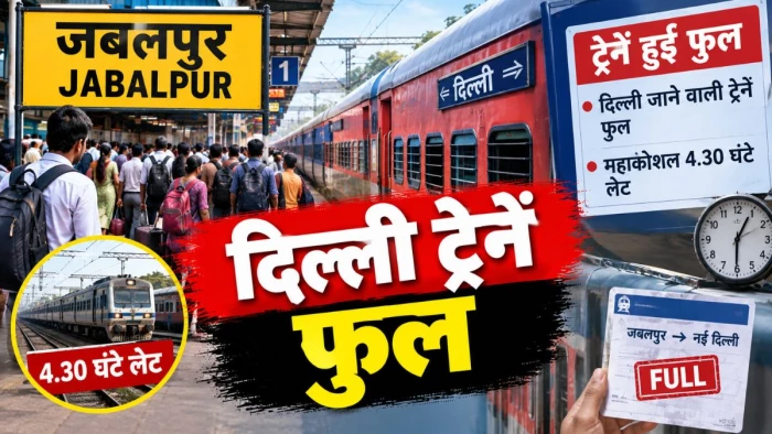 दिल्ली जाने वाली ट्रेनें फुल, जबलपुर पहुंची महाकोशल सवा चार घंटे लेट, यात्रा से पहले जानें ताजा स्थिति