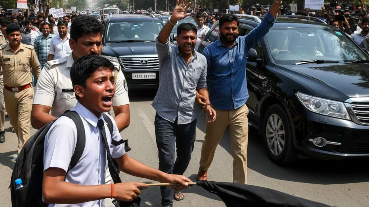 शहडोल में CM के काफिले को काला झंडा दिखाने पर गिरफ्तारी, आरोपी छात्र की 12वीं की परीक्षा छूटी