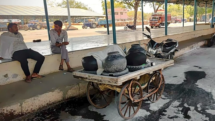 इंदौर में समर्थन मूल्य पर गेहूं की खरीदी में किसानों के लिए न पानी न भोजन, पांच कुर्सी लगाकर कर दी बैठक व्यवस्था