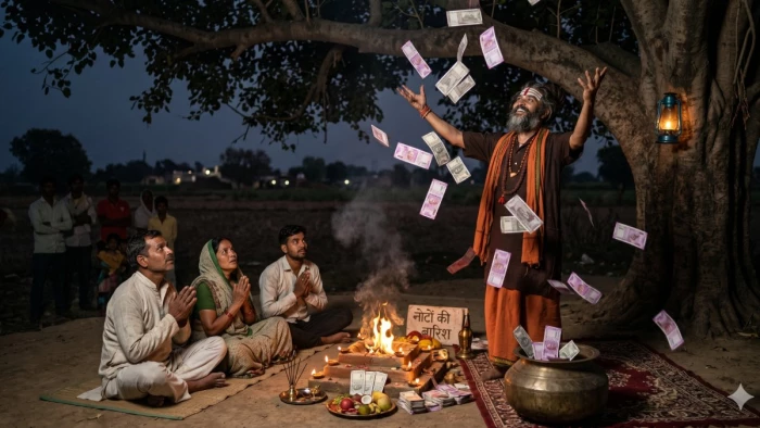 मंदसौर में 'नोटों की बारिश' का झांसा देकर ऐंठे 7.70 लाख रुपये, पूजा में आदमी मरा, फिर जो हुआ उसे सुनकर पुलिस भी रह गई दंग