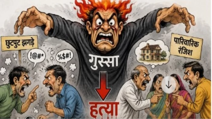 एनसीआरबी की रिपोर्ट: गुस्से की भेंट चढ़ रही जिंदगियां: सिर्फ घूरने पर ग्वालियर में हो चुकी है युवक की हत्या