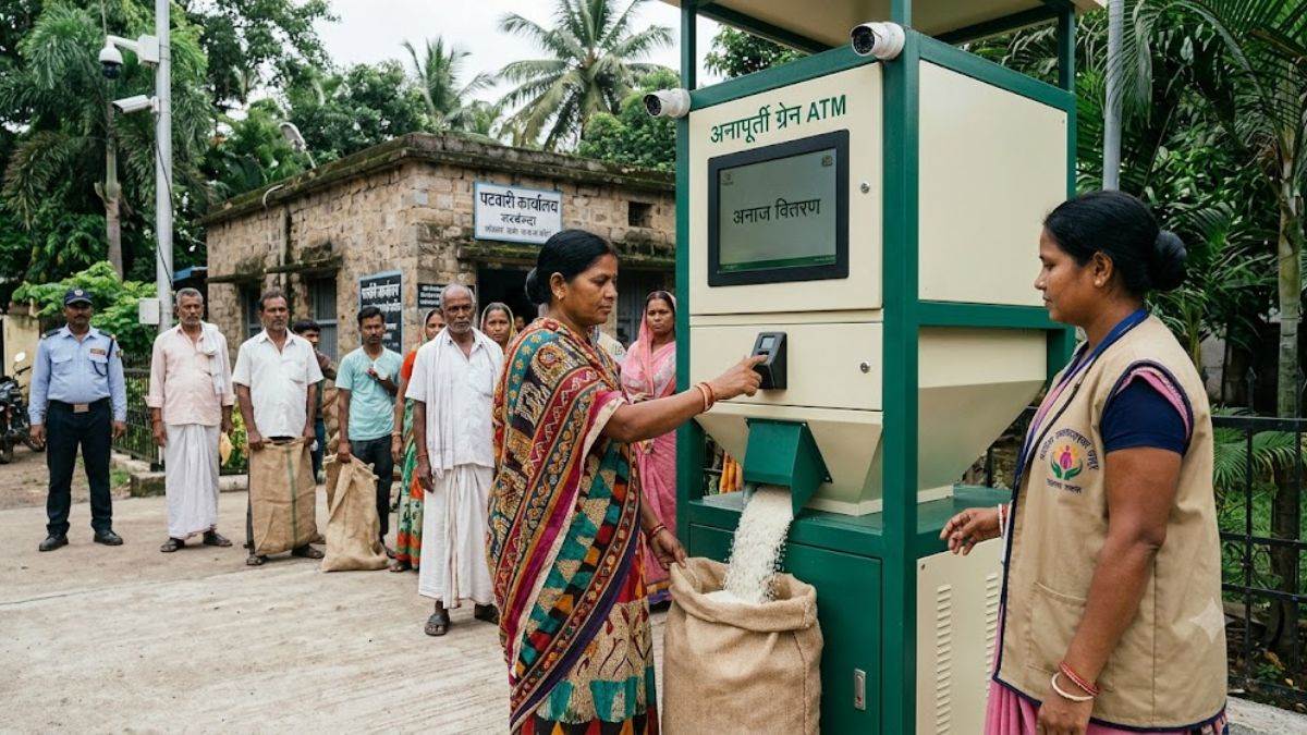बिलासपुर में लगेगा पहला ग्रेन एटीएम, लाइन और सर्वर की झंझट खत्म... अंगूठा  लगाते ही मशीन से निकलेगा अनाज