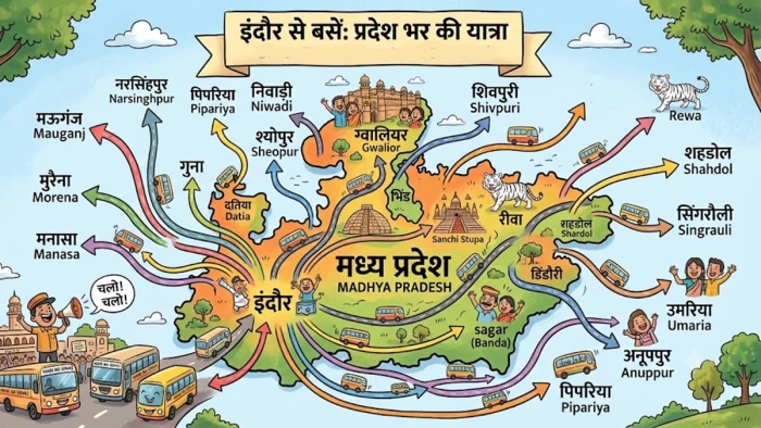 इंदौर से 20 शहरों के लिए चलेगी 40 सरकारी लग्जरी बसें, रीवा, मैहर, शिवपुरी भी रूट्स में शामिल