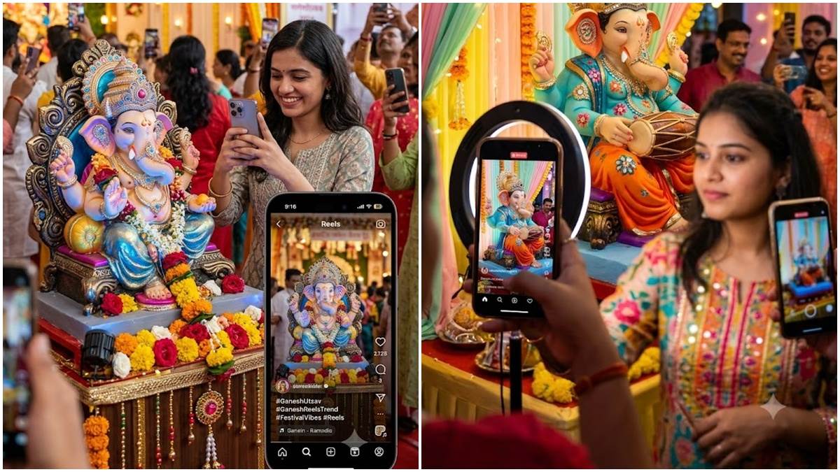 गणेशोत्सव का नया ट्रेंड: मूर्ति छोटी लेकिन सजावट पर दिल खोलकर खर्च, रील्स फ्रेंडली डेकोरेशन की बढ़ी मांग