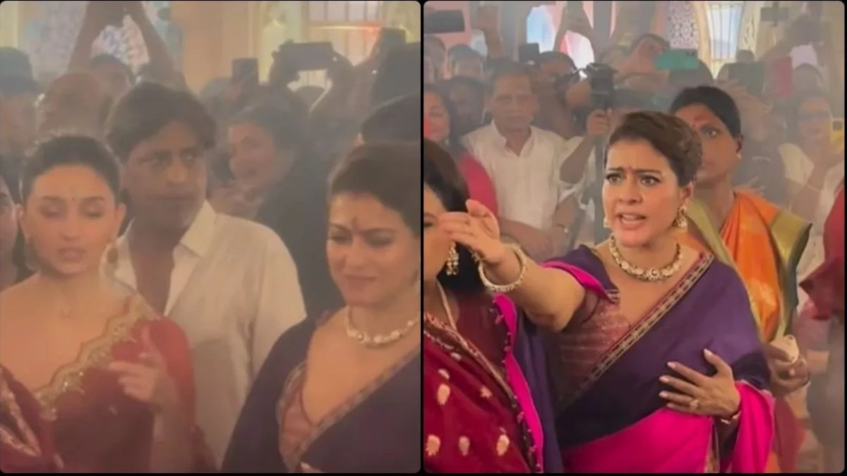 काजोल को परेशान करते हुए आलिया भट्ट को परेशान करते हुए, दुर्गा पूजा में जूते पहनने वालों को खरीखोटी कहते हुए देखा गया 1 काजोल को परेशान करते हुए आलिया भट्ट को परेशान करते हुए, दुर्गा पूजा में जूते पहनने वालों को खरीखोटी कहते हुए देखा गया