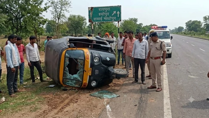 श्योपुर में तेज रफ्तार वाहन पलटा, हादसे में पति की मौके पर मौत, पत्नी और बेटी भी घायल