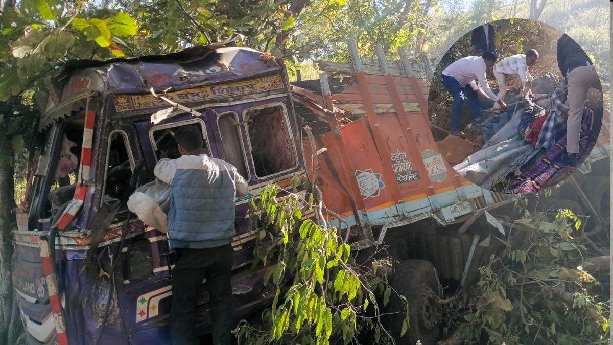 Dewas: ट्रक 500 फीट गहरी खाई में गिरा, चालक की मौत; रस्सी से बांधकर निकाला शव