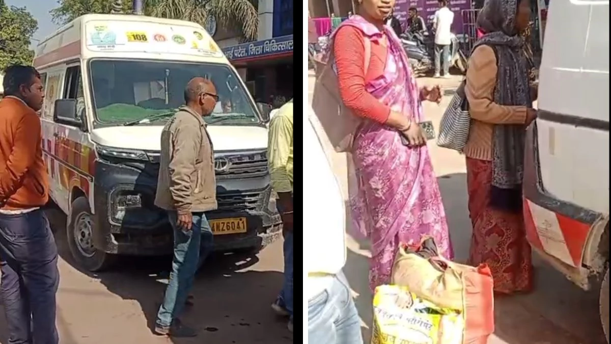 सतना जिला अस्पताल की बदहाल व्यवस्था, प्रसव पीड़ा से कराहती महिला को नहीं मिला स्ट्रेचर; प्रसूता को एम्बुलेंस में देना पड़ा जन्म