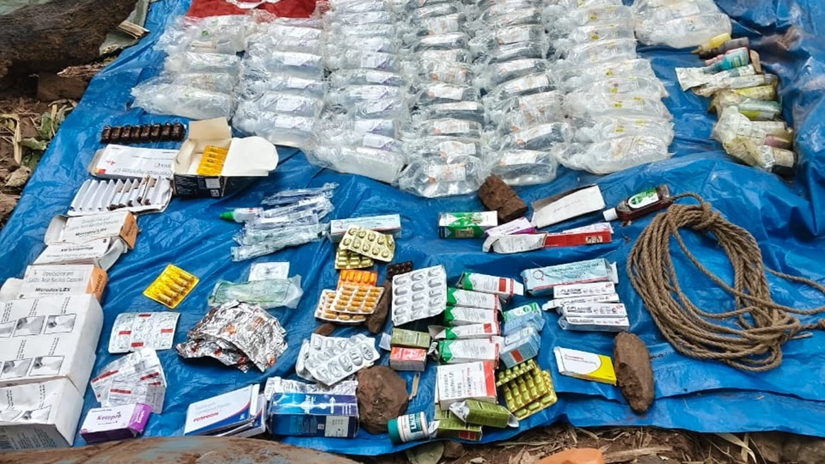 बालाघाट ब्रेकिंग: सिरका के जंगल में मिला माओवादी डंप, बड़ी मात्रा में छिपा रखी थी दवाई