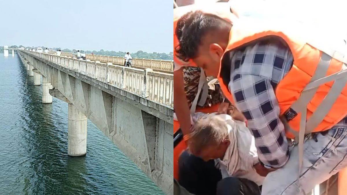 बड़वानी में मौत का टापू बनता नर्मदा पुल,  बुजुर्ग ने नदी में लगाई छलांग; लाइफ रिंग ने दी 'दूसरी जिंदगी'