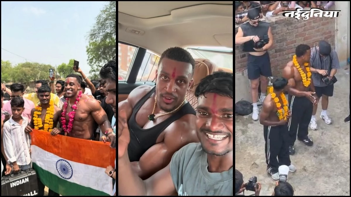 MP के युवक का कायल अमेरिकी इन्फ्लुऐंसर, मुरैना के योगेंद्र से मिलने परसोटा गांव पहुंचे एस्टन हाल, गिफ्ट करेंगे कार