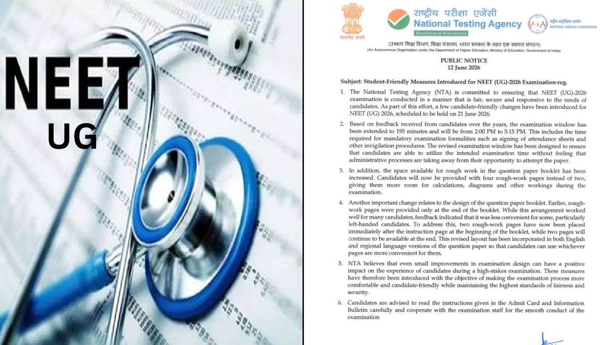 NEET परीक्षा को लेकर NTA का बड़ा फैसला, एग्जाम की अवधि बढ़ाई; छात्रों को राहत देने के लिए हुए कई बदलाव