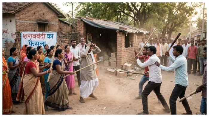 शराब कोचियों का दुस्साहस: उडांगी में शराबबंदी का फैसला कराने पहुंचे उपसरपंच पति और पंचों को डंडे से पीटा