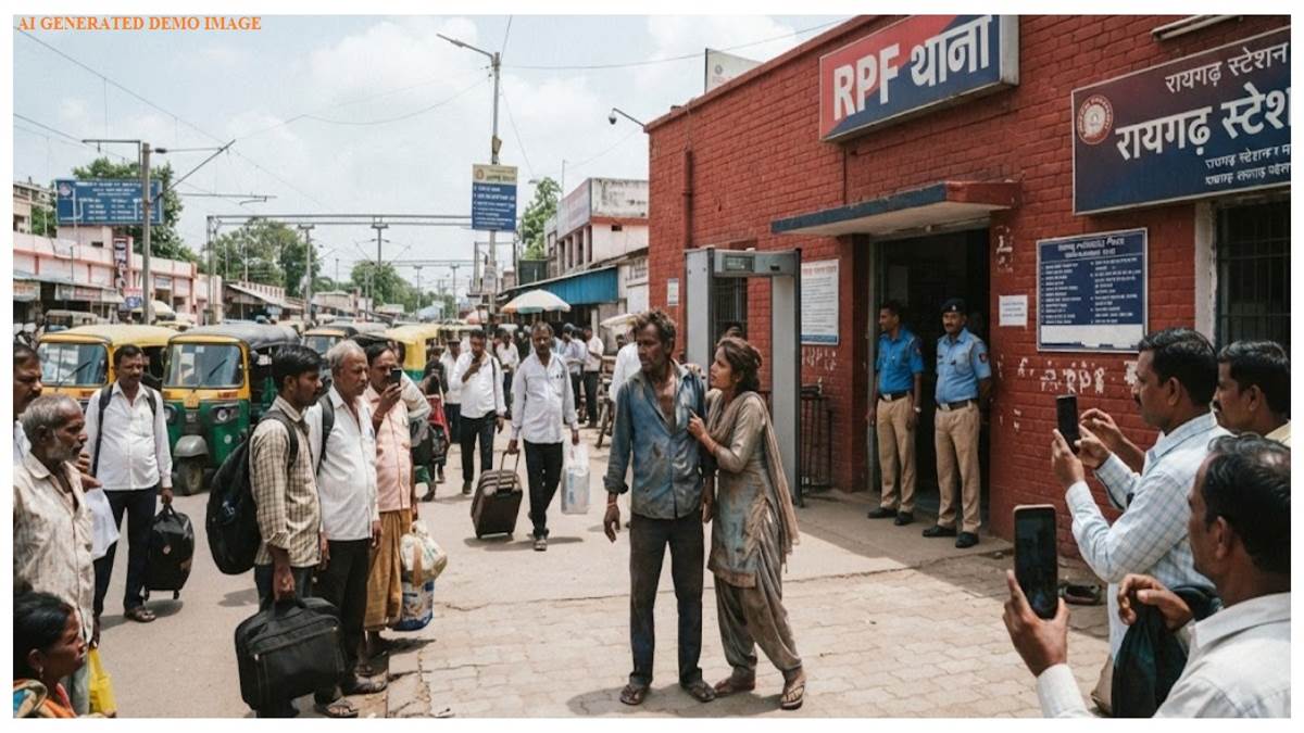 रायगढ़ रेलवे स्टेशन के बाहर नशे में डूबे प्रेमी जोड़े का हाईवोल्टेज ड्रामा: सरेआम अश्लील हरकत का वीडियो वायरल