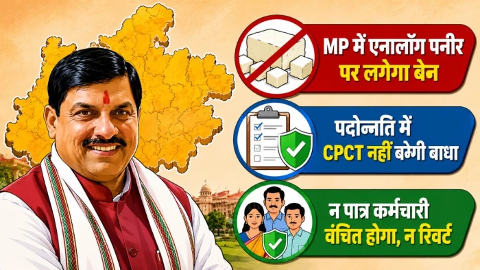 MP में बैन होगा 'एनालॉग पनीर'; कर्मचारियों की पदोन्नति में CPCT नहीं बनेगी बाधा, जानें CM के बड़े निर्देश