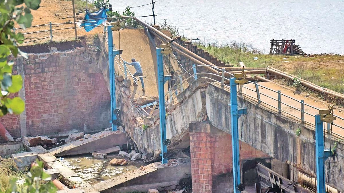 भोपाल के केरवा डैम का 45 साल पुराना सीसी स्लैब गिरा, यहीं खड़े होकर नजारे देखते थे पर्यटक