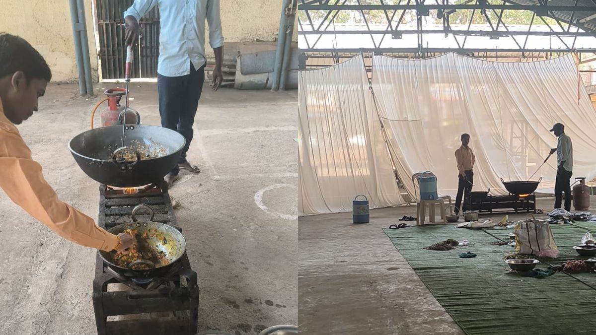 प्रमोशन मिला तो अधिकारी ने उड़ाई नियमों की धज्जियां, सरकारी दफ्तर में पका मुर्गा, तस्वीरें वायरल