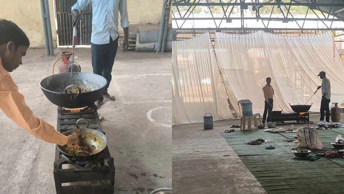 प्रमोशन मिला तो अधिकारी ने उड़ाई नियमों की धज्जियां, सरकारी दफ्तर में पका मुर्गा, तस्वीरें वायरल