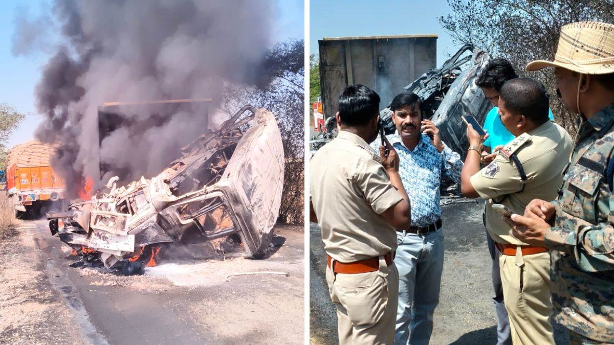 Balrampur Accident: ट्रक-ट्रेलर की जोरदार टक्कर, आग का गोला बने वाहन; चालक की जिंदा जलकर मौत