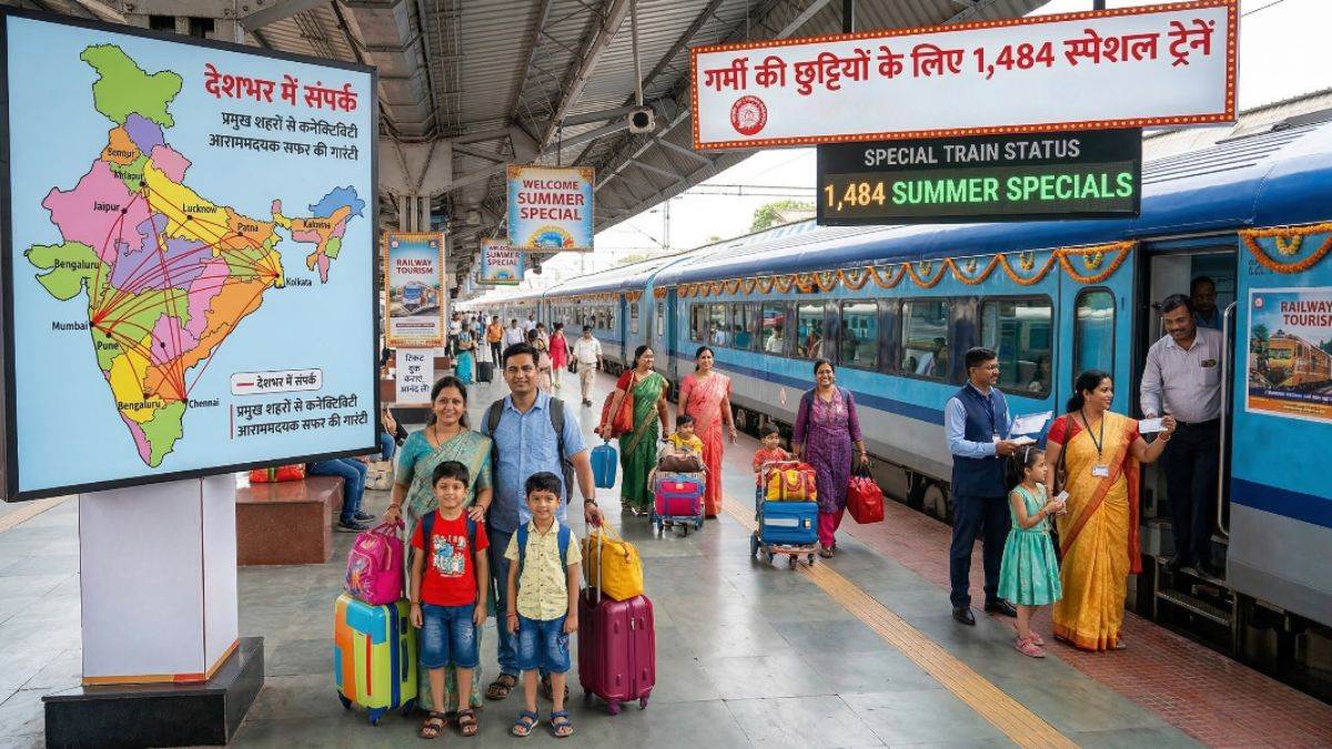 रेलवे की बड़ी सौगात... गर्मी की छुट्टियों के लिए 1,484 स्पेशल ट्रेनों का एलान, वेटिंग लिस्ट से मिलेगी राहत