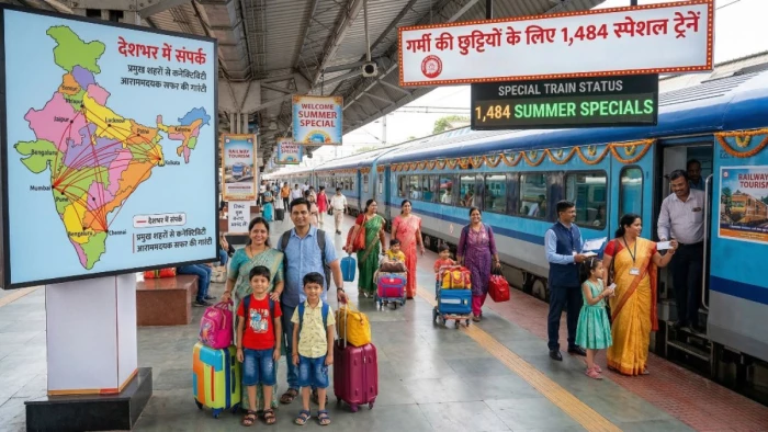 रेलवे की बड़ी सौगात... गर्मी की छुट्टियों के लिए 1,484 स्पेशल ट्रेनों का एलान, वेटिंग लिस्ट से मिलेगी राहत