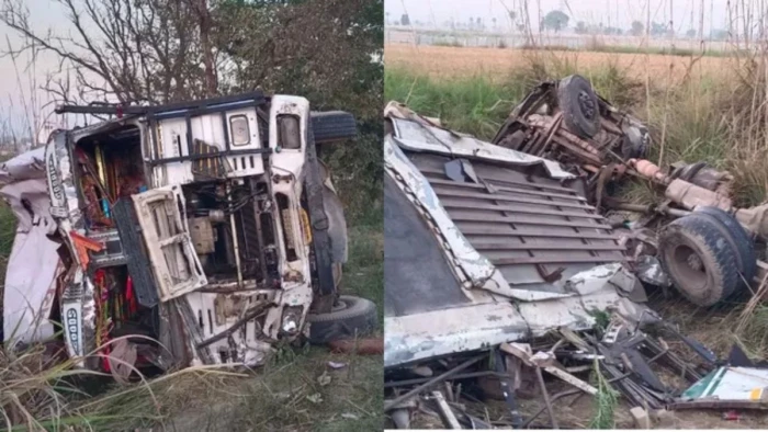 मातम में बदली शादी की खुशियां: बारात से लौट रही बस और ट्रक की भिड़ंत, 6 की मौत, 13 घायल; चीख-पुकार के बीच रेस्क्यू