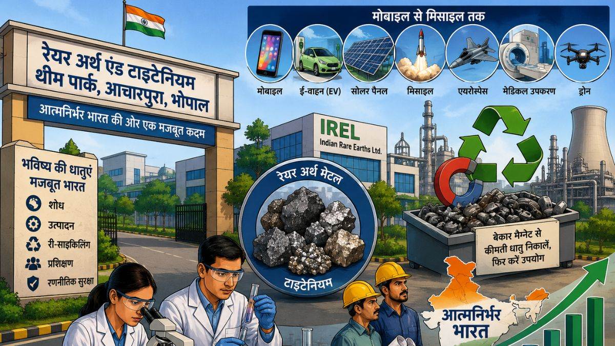 मोबाइल से मिसाइल तक के लिए भोपाल में तैयार होगा ‘फ्यूचर मेटल’; आचारपुरा में बना देश का रेयर अर्थ एंड टाइटेनियम थीम पार्क