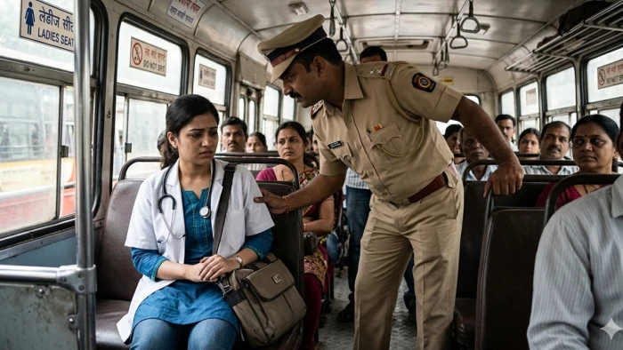 इंदौर से नागदा जा रही महिला डॉक्टर से पुलिस अधिकारी ने बस में की छेड़छाड़, विरोध करने पर मोबाइल छीना