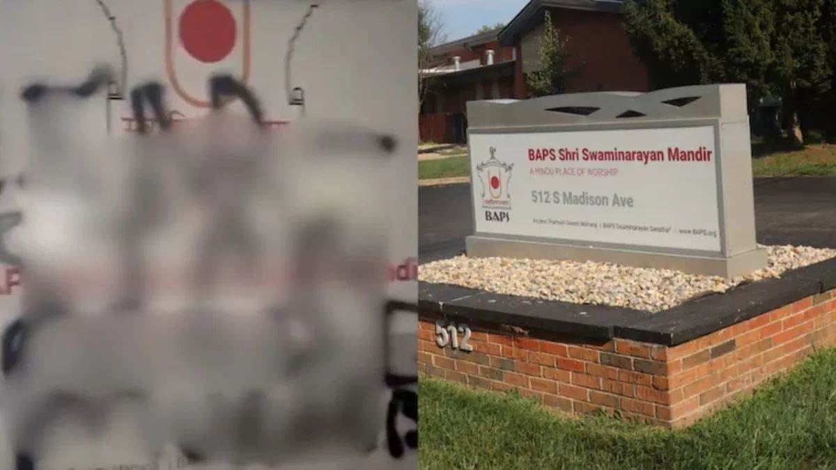 अमेरिका में बदमाशों ने फिर किया हिंदू मंदिर पर हमला, लिखीं भारत विरोधी बातें; साल में चौथा ऐसा मामला