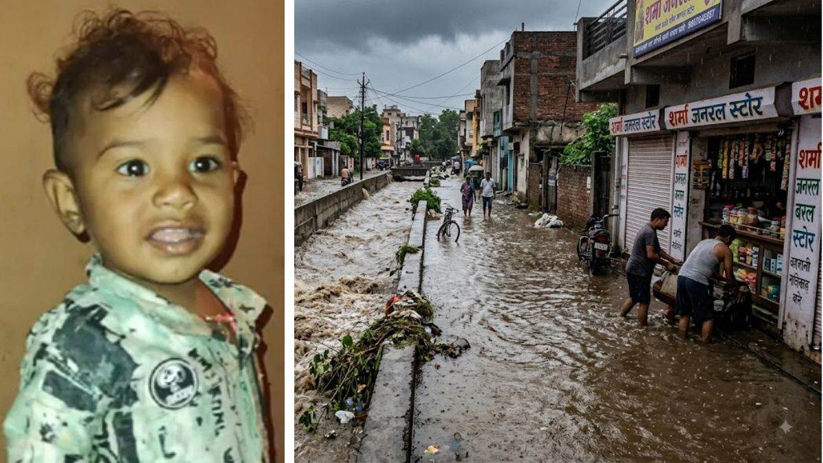 देवास : देर रात नाले में अचानक बढ़े पानी में बहा तीन साल का मासूम, तलाश जारी