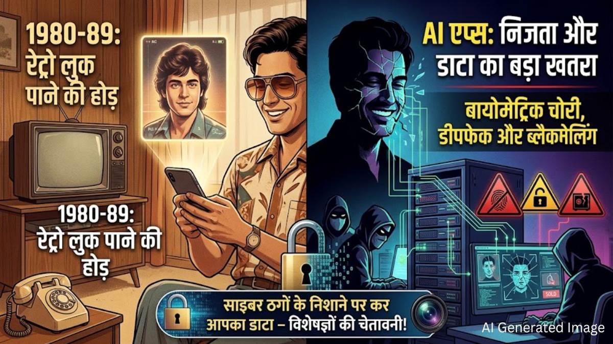 AI पोट्रेट से 1980-89 के बीच का रेट्रो लुक पाने की होड़, साइबर ठगों के निशाने पर बायोमेट्रिक डाटा; विशेषज्ञों ने दी चेतावनी