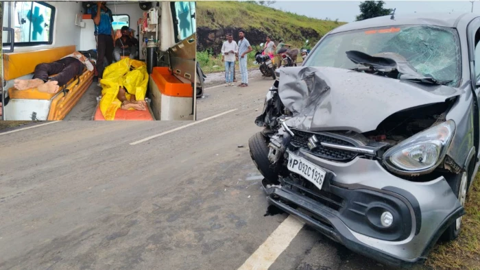 धार में ओवरटेक के दौरान दो कारों की जोरदार भिड़ंत, आठ घायल; एक महिला की हालत गंभीर
