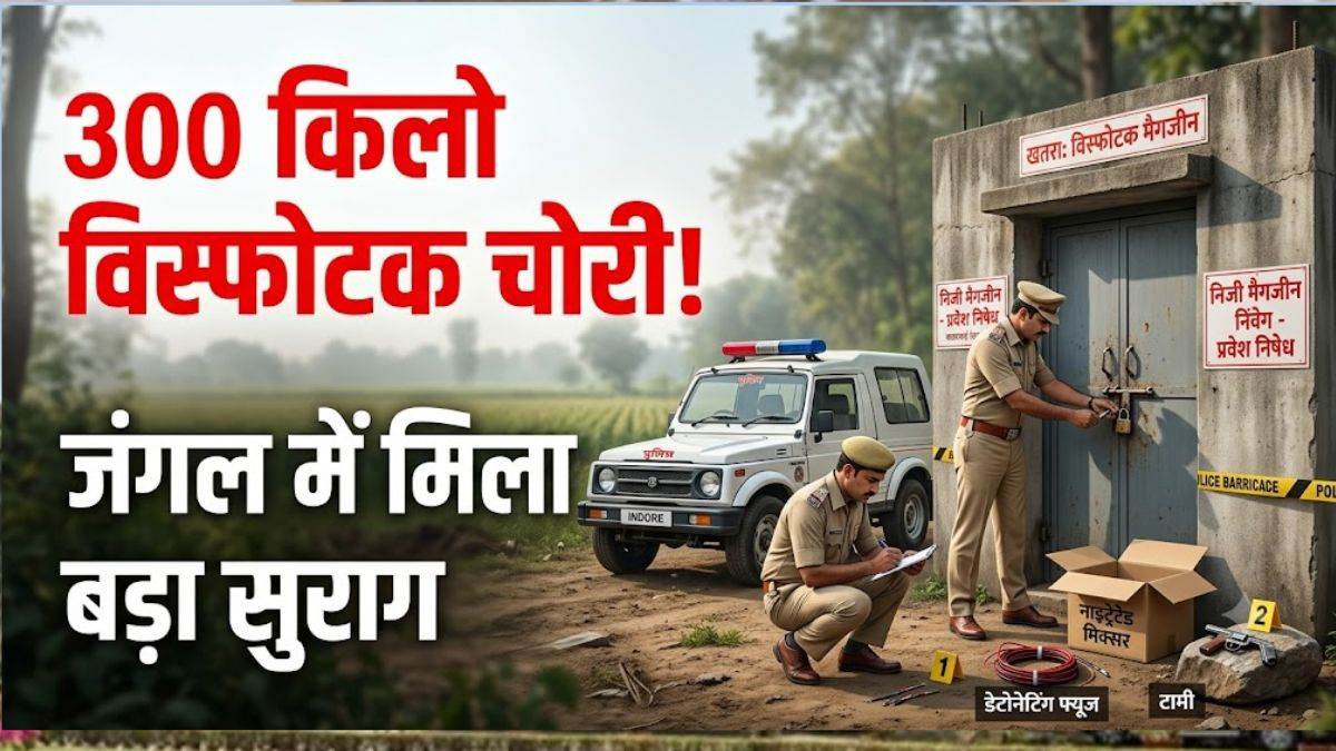 महू में 300 किलो विस्फोटक चोरी से हड़कंप, जंगल में मिला मिक्सर बॉक्स और टामी