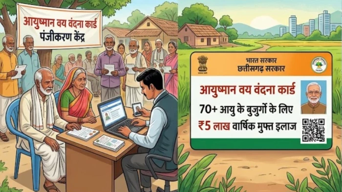 छत्तीसगढ़ में अब बुजुर्गों को मिलेगा 5 लाख तक का फ्री इलाज, आयुष्मान वय वंदना कार्ड बनाने का अभियान तेज