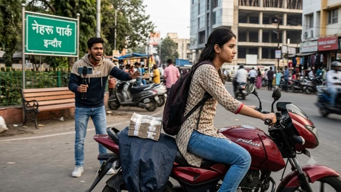 इंदौर में इंस्टाग्राम पर रील बनाने के बहाने 10 लाख की धोखाधड़ी, दोपहिया वाहन में रुपये रखकर फरार हुई युवती