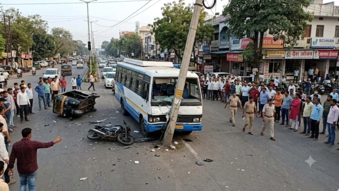 इंदौर में 'GTA style' तांडव! खड़ी बस चुराई, फिर सड़क पर जो भी सामने आया... सबको उड़ाता चला गया सिरफिरा