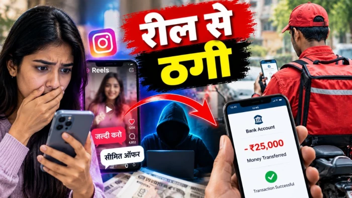 जबलपुर में इंस्टाग्राम रील से युवती को ठगी के जाल में फंसाया, डिलीवरी ब्वाय के खाते से रकम निकली