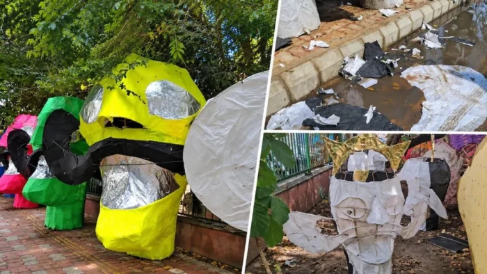 दशहरा के पहले ही रावण दहन! इस बार जले नहीं गले रावण…कारीगर बोले- पुतलों का इंश्योरेंस होना चाहिए