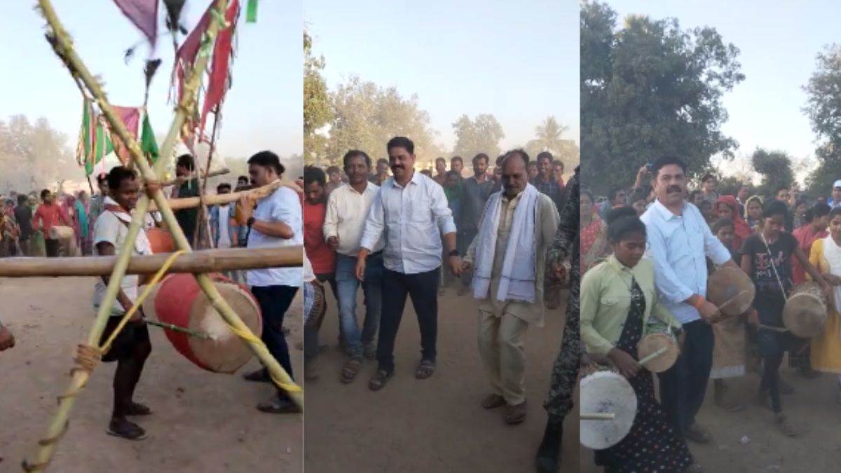 Bijapur News: ग्रामीणों के साथ ढोल की ताल पर जमकर नाचे अफसर-नेता, खेलों में भी आजमाया हाथ