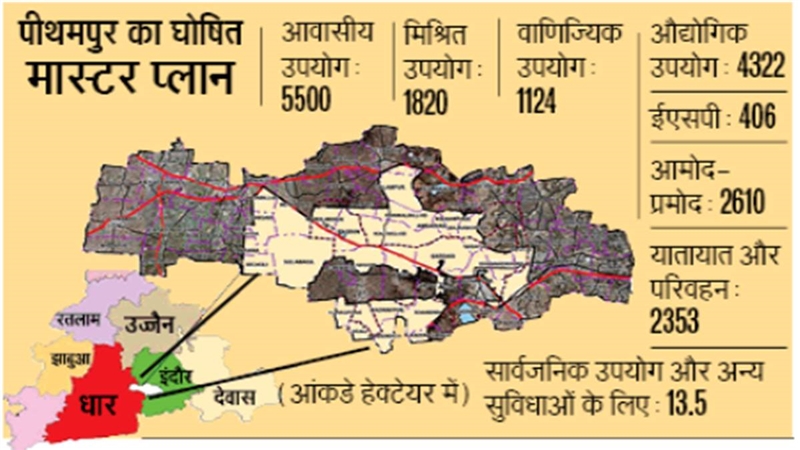 Master Plan Pithampur: पीथमपुर का मास्टर प्लान इंदौर व धार के 65 गांव ...