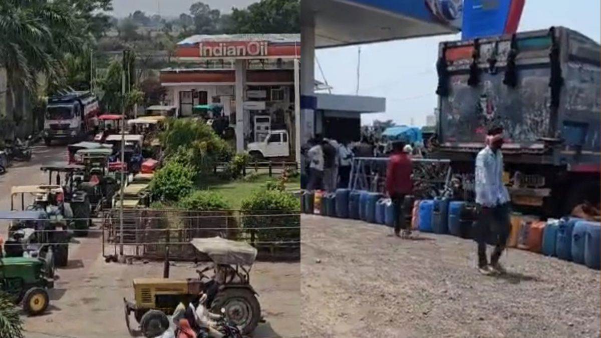 इटारसी में डीजल संकट पर फूटा किसानों का गुस्सा, पेट्रोल पंप के सामने जाम लगाकर बंद कर दिया हाईवे