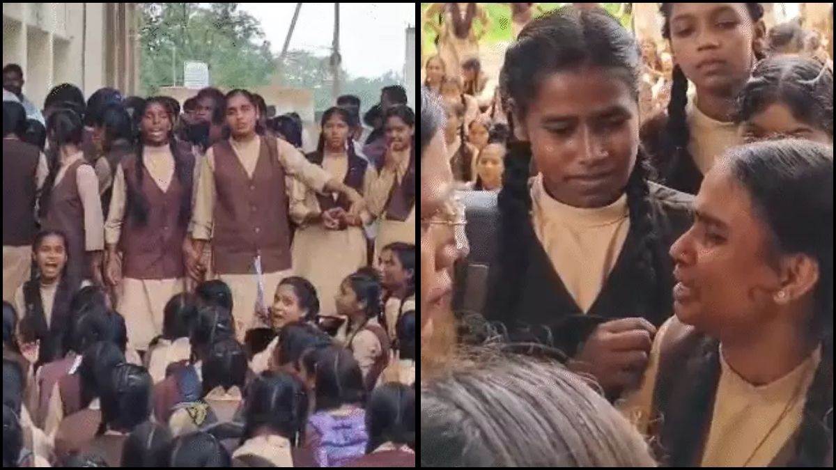 उज्जैन में 350 छात्राओं ने खोला मोर्चा, स्कूल को शहर से दूर स्थानांतरित करने पर कलेक्ट्रेट में रो पड़ीं छात्राएं, कहा- भविष्य खराब मत करो