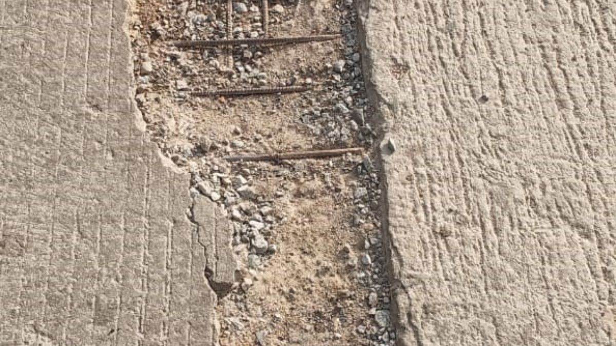 Gwalior में 35.81 करोड़ की लागत से बना तानसेन ROB पर गड्ढा, दिखने लगे सरिया