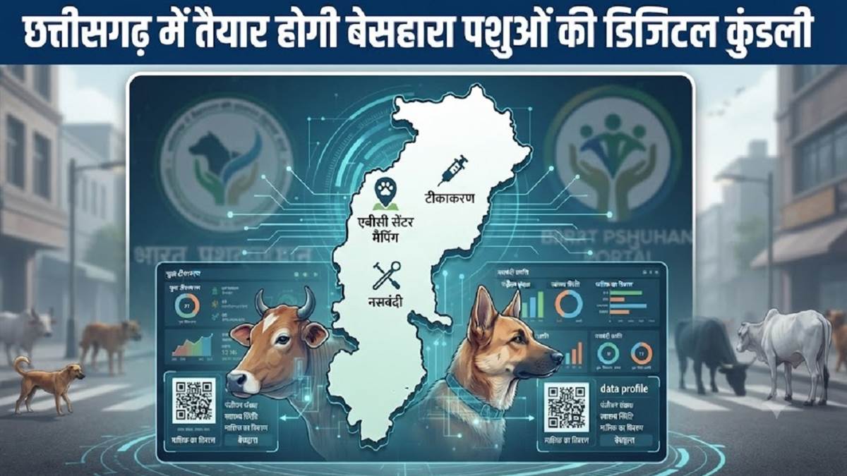 छत्तीसगढ़ में एक-एक बेसहारा पशु और आवारा कुत्तों का तैयार होगा डिजिटल रिकार्ड, इस पोर्टल पर होगा पंजीयन