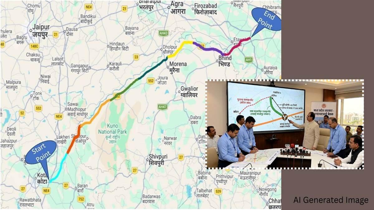 अटल प्रोग्रेस-वे का फिर बदलेगा एलाइनमेंट, 40 किमी घटेगी दूरी; कोटा की जगह...