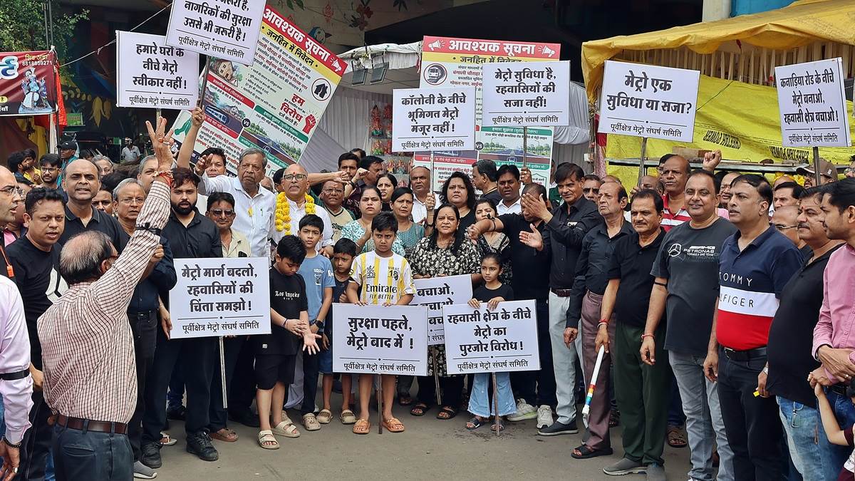 इंदौर में अंडर ग्राउंड मेट्रो प्रोजेक्ट के विरोध हुआ तेज, कई कॉलोनियों 300 से ज्यादा रहवासियों ने किया प्रदर्शन